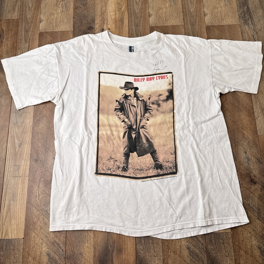 Vintage Signed Billy Ray Cyrus Storm In The Heartland T Shirt 1994 Mens Size XL